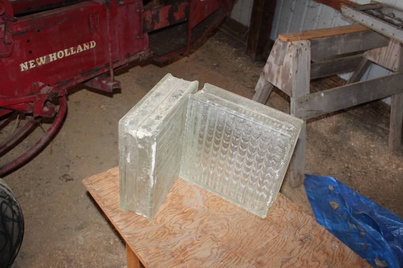 lot 55 image: Lot of (2) Glass Ice Blocks.