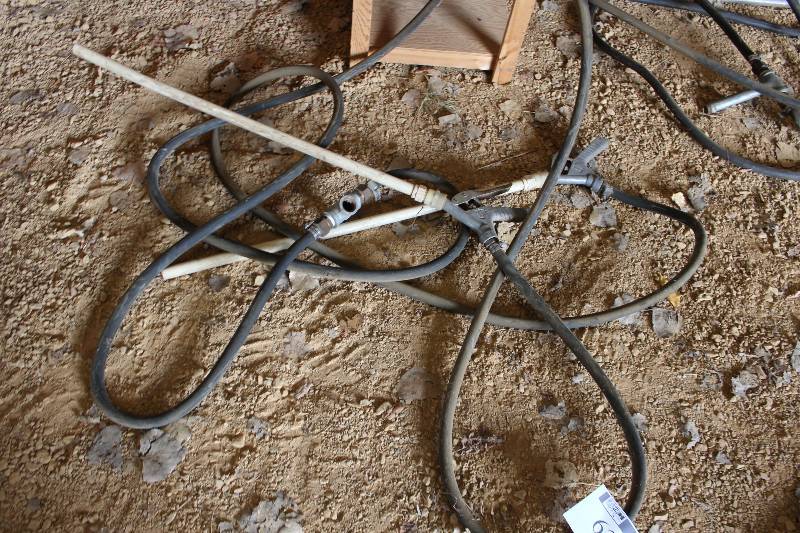 lot 63 image: Water Tank Watering Hose Attachments wNozzles