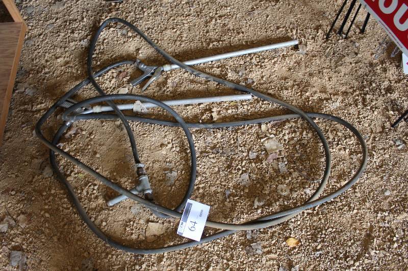 lot 64 image: Water Tank Watering Hose Attachments wNozzles