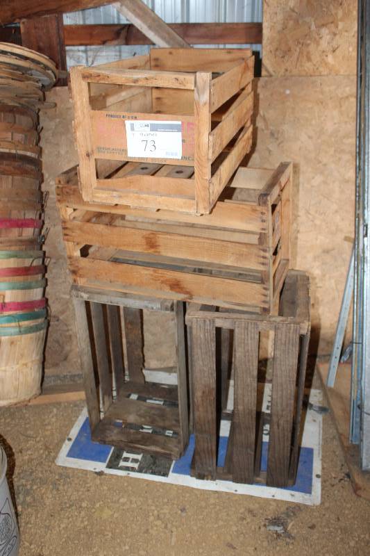 lot 73 image: Lot of (4) Wooden Melon Crates.