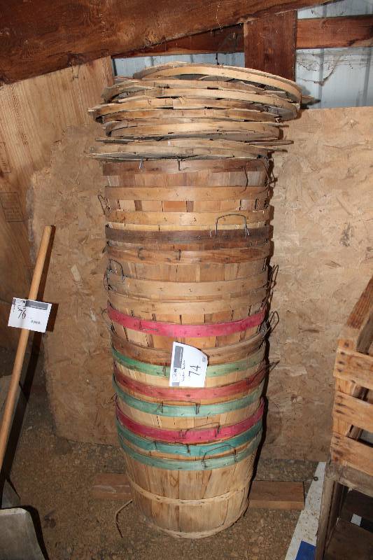 lot 74 image: Lot of Wicker Baskets  Bushel Baskets.