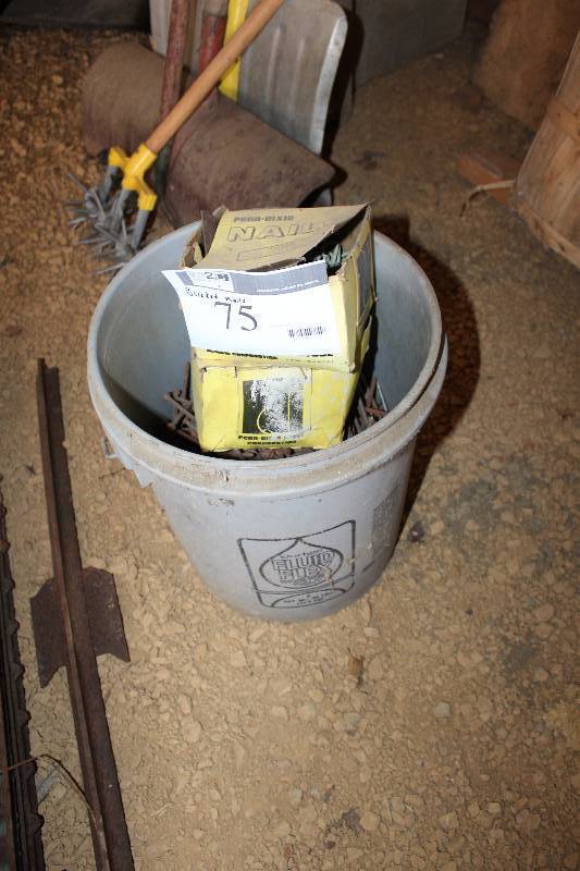 lot 75 image: Bucket Lot of Pole Barn Nails.