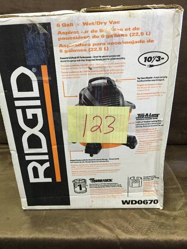 Ridgid WD0670 WetDry Vac