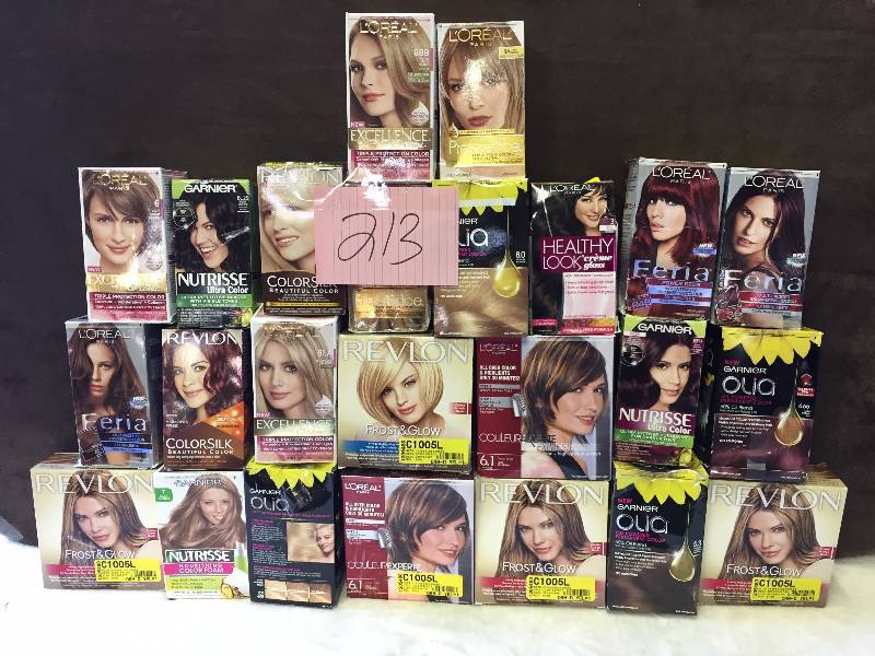 Lot of assorted hair tints, not inspected