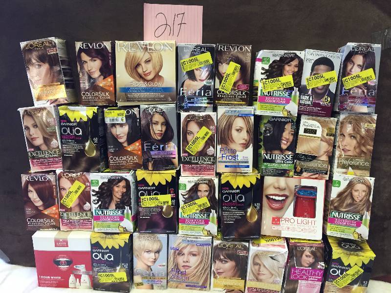 Lot of assorted hair tints, not inspected