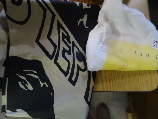 lot 88 image: Vintage Led Zeppelin T-shirt plus Silk Banner