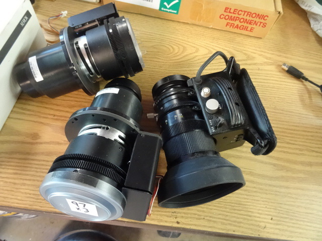lot 97 image: 3 Camera-Projector Electronic Zoom Lenses