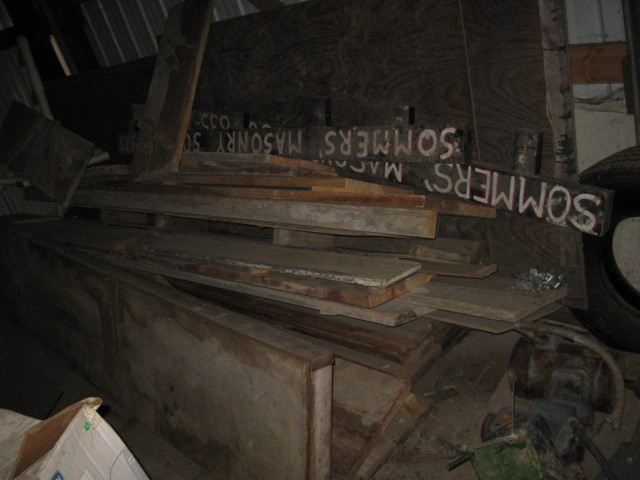 Wood Pile to the left of the motors