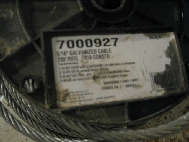 Roll of 516 Galvanized Cable