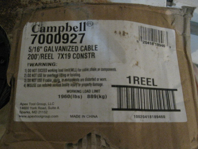 Roll of 516 Galvanized Cable
