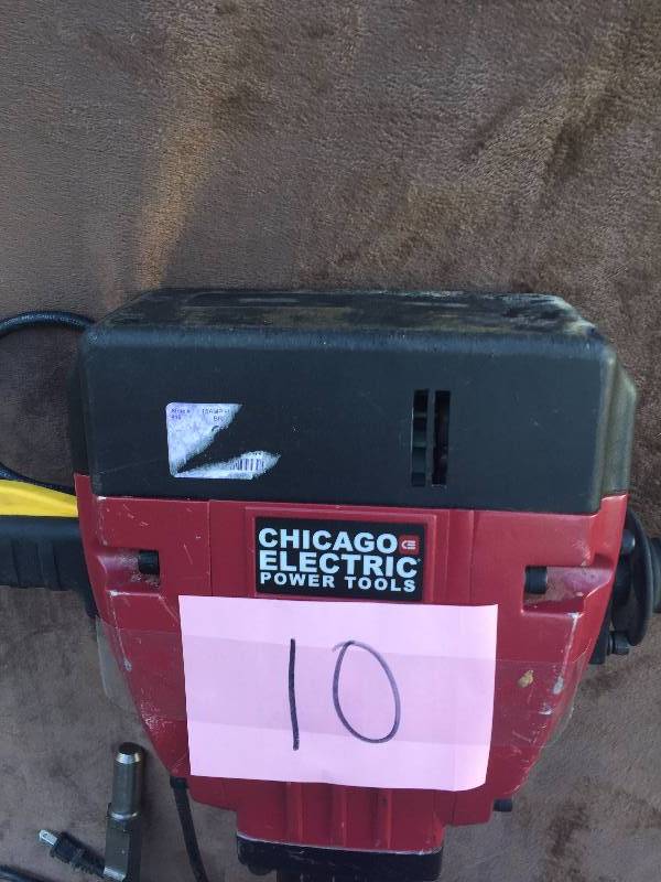 lot 10 image: Chicago Electric 15 Amp Heavy Duty Professional Breaker Hammer