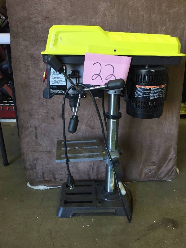 lot 22 image: Ryobi 10 in. Drill Press with Laser