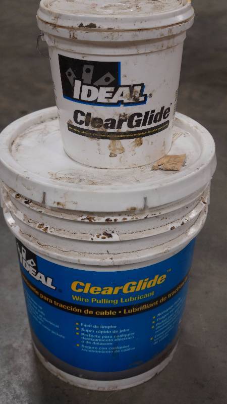 lot 347 image: 2 Partial Buckets of Ideal ClearGlide Wire Pulling Lubricant