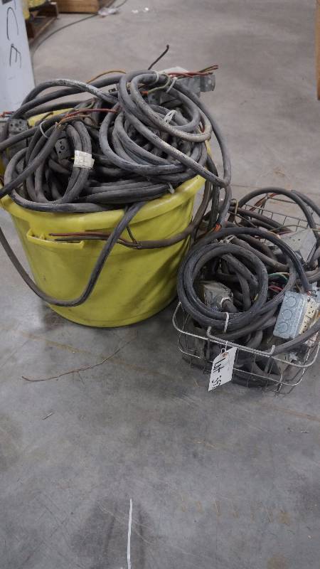 lot 397 image: Mixed Lot of Hardwired Cords with Outlet Boxes