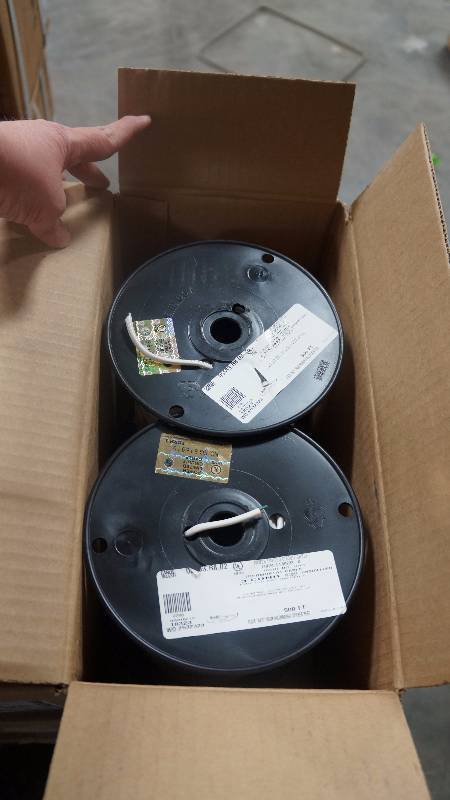 lot 116 image: NEW Sealed Box 1000 (500 x 2) Carol Brand General Cable 3 Cond 18 Guage Unshielded Type CL2 UL Thermostat Cable