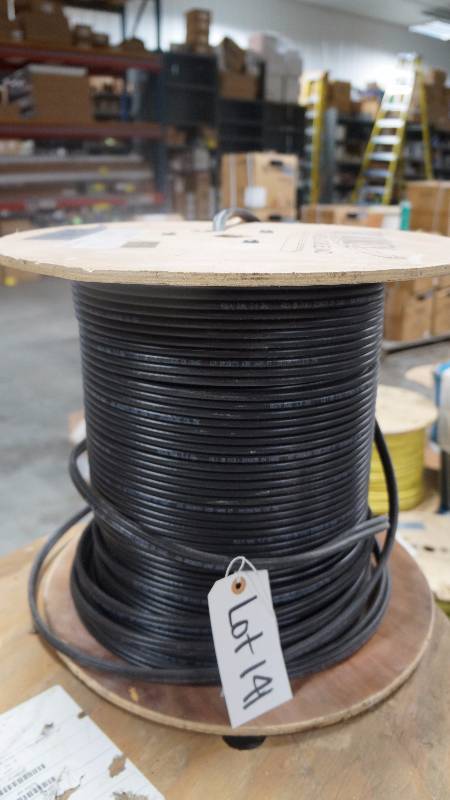 lot 141 image: NEW Partial Spool of Priority Wire & Cable Inc UL Listed RG6UDUAL1000RL 60% 18 AWG 3.0 GHz Cable