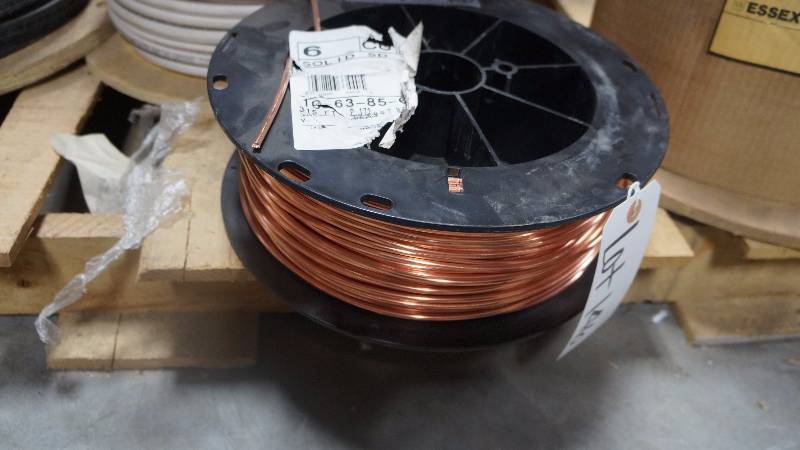 lot 146 image: NEW Spool of 6 AWG CU BARE Solid SD Wire