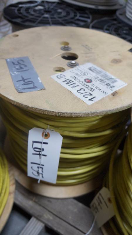 lot 155 image: NEW Spool of 123 NM-B w Ground 600 Volts NonMetallic Sheathed Cable