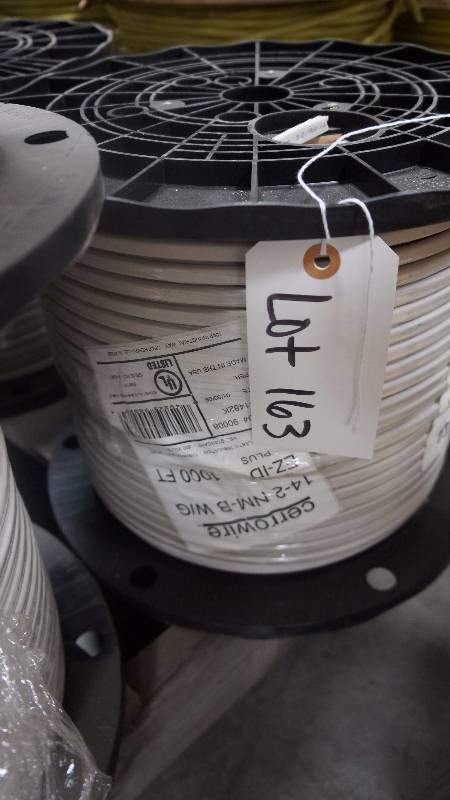 lot 163 image: NEW UNOPENED 1000 Spool of Cerrowire 14-2 NM-B WG EZ-ID Plus 600 Volts NonMetallic Sheathed Cable