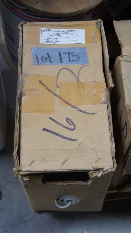 lot 175 image: NEW 16 AWG Inwall CL2 Rated 2 Cond. Speaker Cable Grey 1000