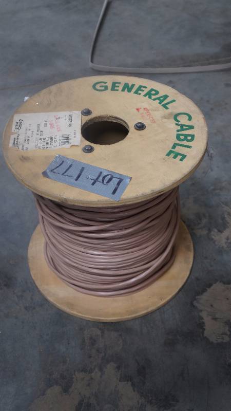 lot 177 image: NEW Spool of General Cable 24AWG Beige Inside Wire MPR  CMR 12PR (UL)