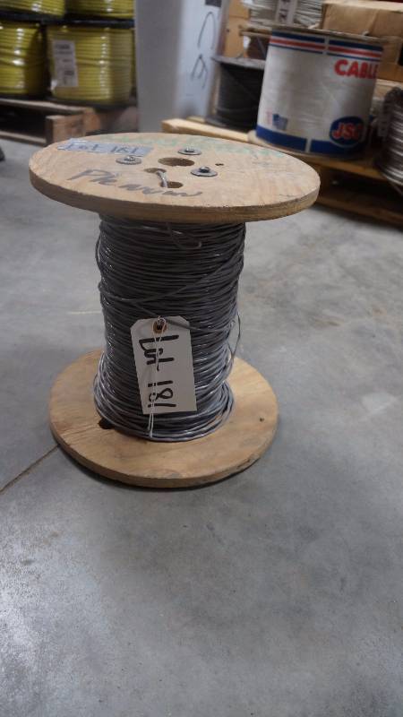 lot 181 image: NEW Partial Spool of Manhattan Electric Cable E39829 18 AWG CL2P (UL) 125C Cable