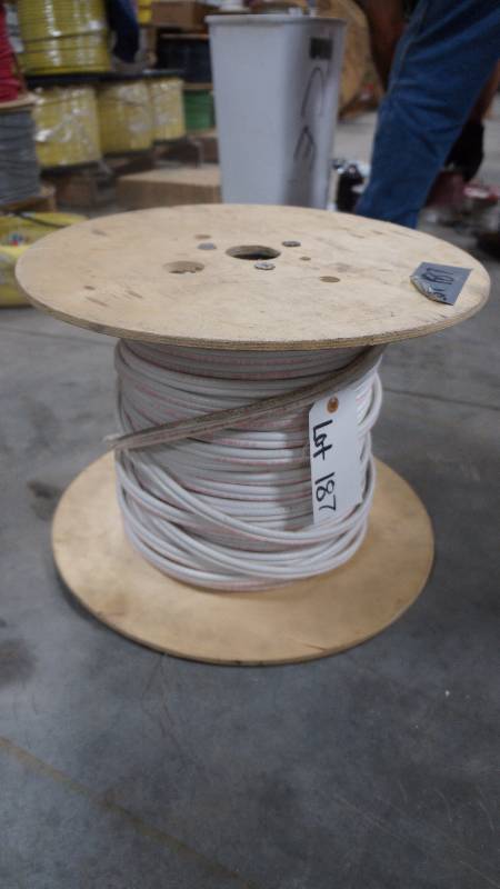 lot 187 image: NEW Partial Spool of Coleman Cable Cat5E 990001 18AWG RG 6U Quad & 24 AWG 4PR Cat 5E C(ETL) Cable