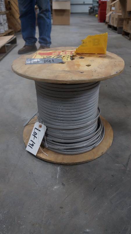 lot 191 image: NEW Partial Spool of Essex 122 w Ground Type UF-B 600 Volts Sunlight Resistant Cable