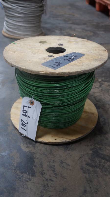 lot 207 image: NEW Partial Spool of Encore Wire Solid 12 AWG Type THHN or THWN-2 Green Wire