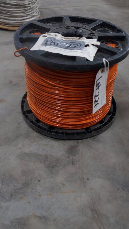 lot 221 image: NEW Partial Spool of Republic Wire 12 AWG THHN Sun Resistant Wire