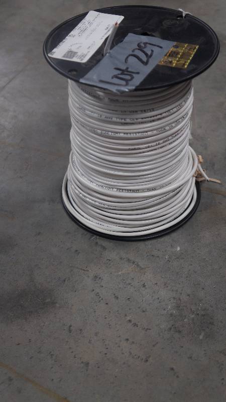 lot 229 image: NEW Partial Spool of Carol Brand 18 Gauge 3 Cond Unshielded Power Limited Circuit Thermostat Cable