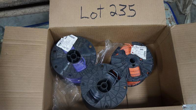 lot 235 image: Bulk Lot of NEW Partial Spools of Encore Wire 12 AWG THHN or THWN-2 Solid Wire - Different Colors (3)