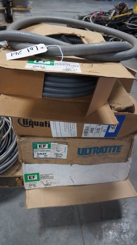 lot 261 image: Lot of Liquid-Tight Flexible Conduit in Boxes