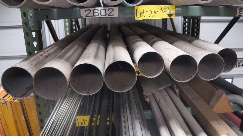 lot 279 image: Row of Large Metal Conduit