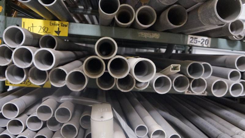 lot 282 image: Row of Plastic Conduit