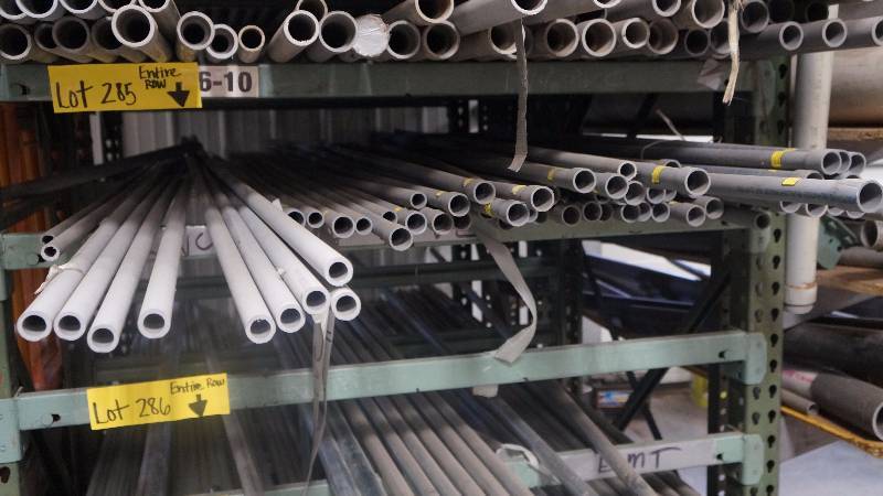 lot 285 image: Row of Plastic Conduit