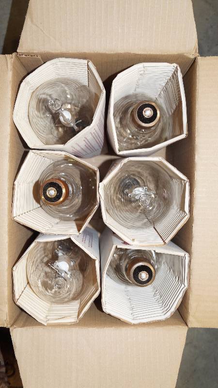 lot 299 image: Box of 6 General Electric 400 Watt Multi-Vapor Lamps (Sealed Box)