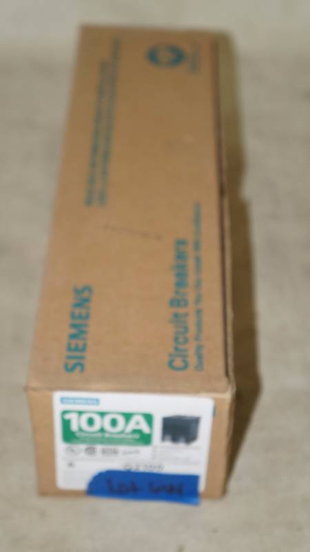 lot 644 image: Qty 6 NIB Siemens 100 Amp 2-Pole Q2100 Circuit Breakers