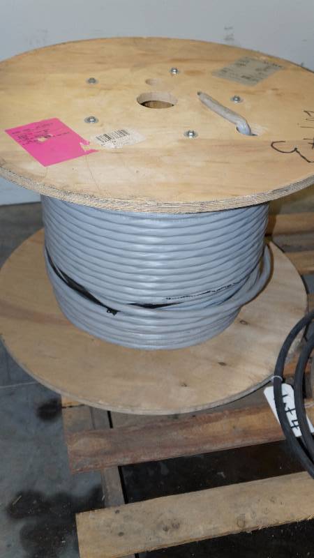 lot 3 image: Encore Wire Corp. Spool of 1000 Gray Aluminum Type SE Style R THHN or THWN 600 Volt Cable
