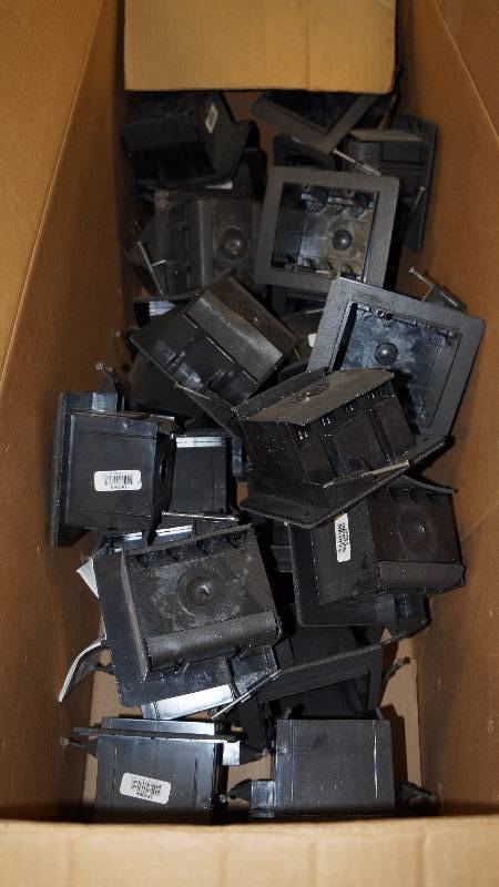 lot 419 image: NIB Thomas & Betts Two Gang Vapor Tight Switch and Outlet Box w Angled Nails