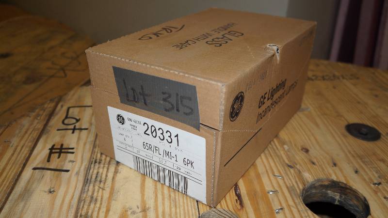 lot 315 image: Unopened Case of GE 65RFLMI-1 6 Pk 65 Watts 120 Volts Bulbs