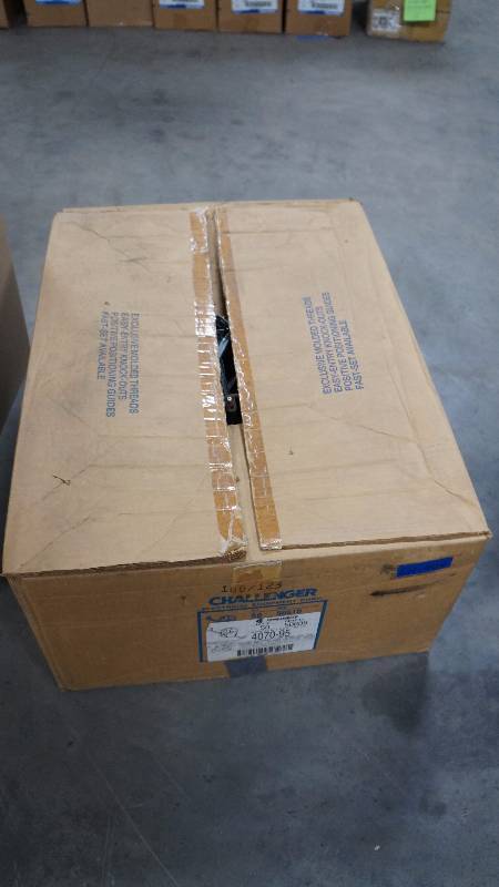 lot 402 image: Opened Partial Box of Challenger 4 Dir Box w 16 Bar Hanger Cable Clamps
