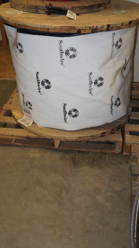 lot 7 image: Unopened Spool of 1000 Southwire Aluma Flex 600 VUD 40-19 AWG 3E Tri XLP Sweetbriar Elec AA8000 Cable