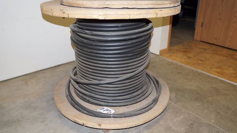 lot 10 image: Opened Spool of 500 Komil Compact AL-Triple-E-Alloy 600 Volt Cable