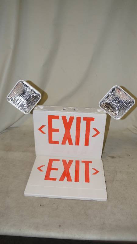 lot 433 image: NIB Combination LED Exit & Emergency Light - Qty 2