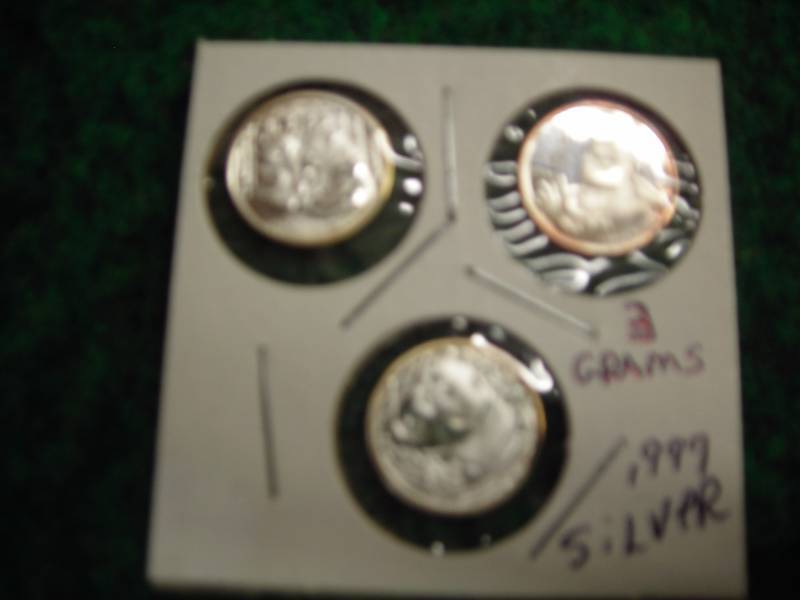 3-1 Gram Silver Rounds .999 Fine