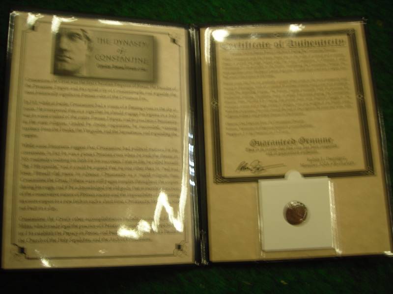 Roman Bronze Coin With Display & COA
