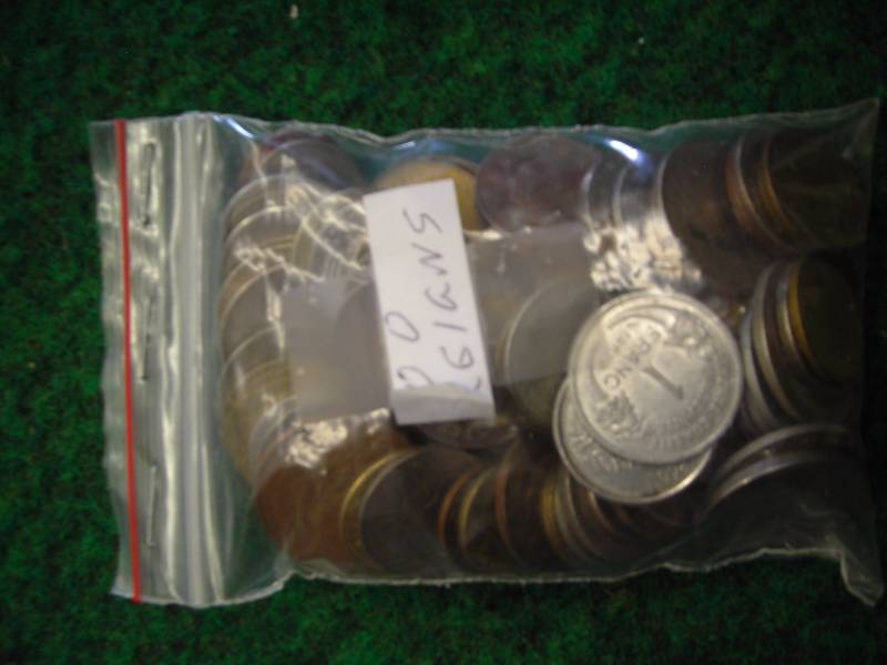 Bag Lot Of 100 Different Foreign Coins
