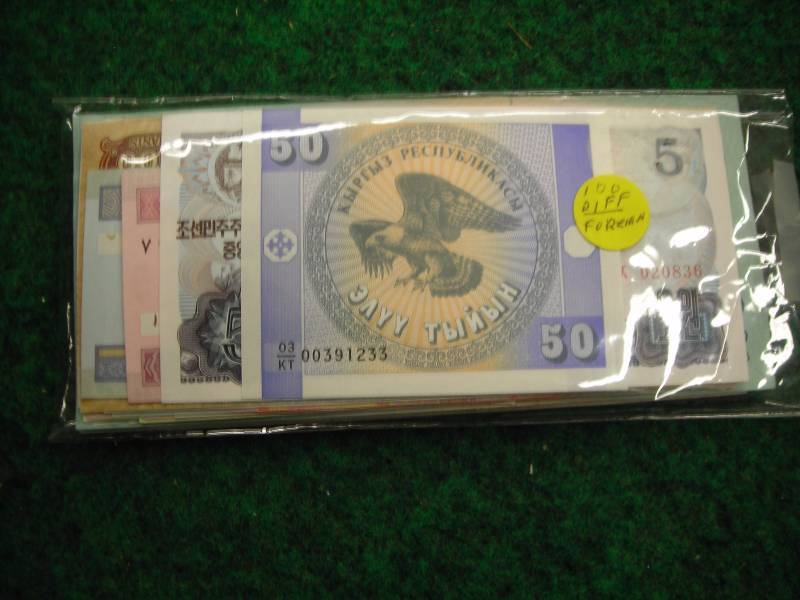 100- Different Foreign Currencies