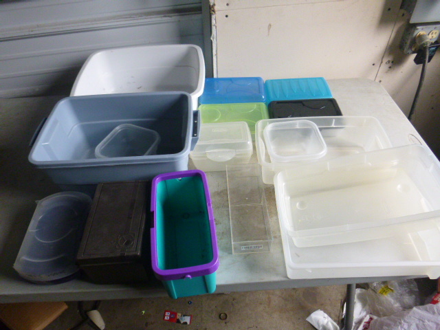 Miscellaneous Tubs and Storage Items